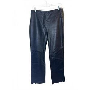 Siena Studio Women's Vintage Y2K Black Leather Pants Size 10